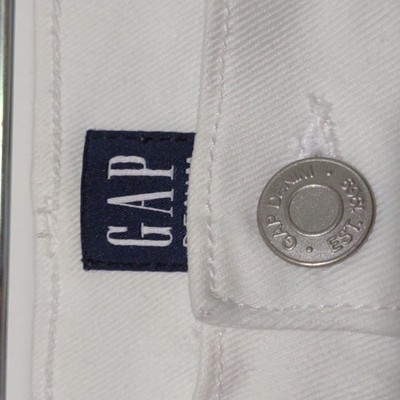 Gap High Rise True Skinny Jeans - White Distressed with Raw Hem Size 29 - Picture 7 of 15